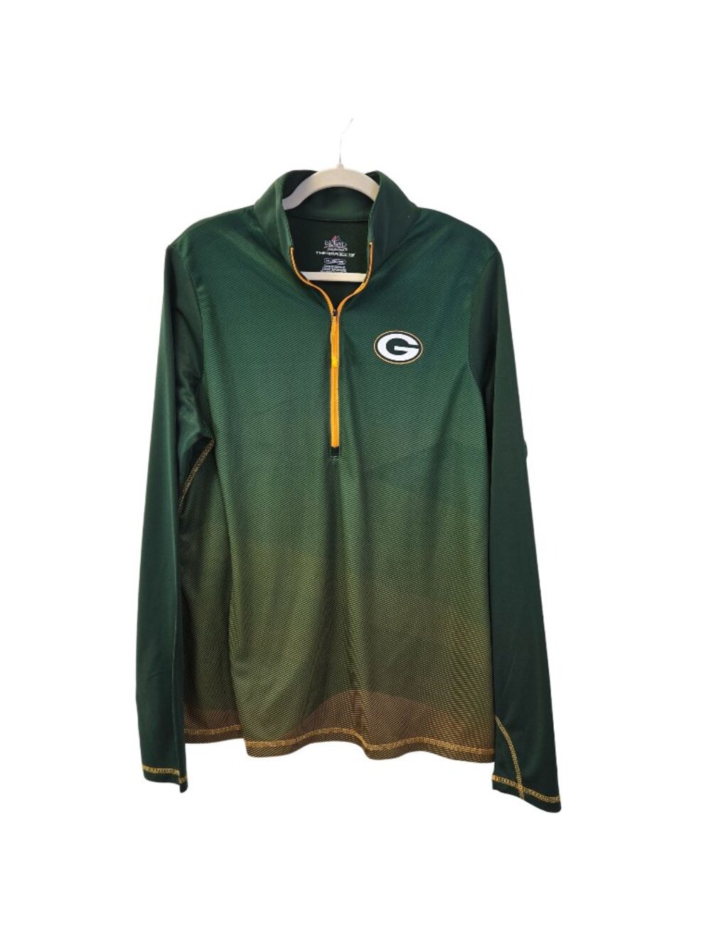 Majestic Green Bay Packers Therma Base Half Zip Activewear Jacket Size 2XL